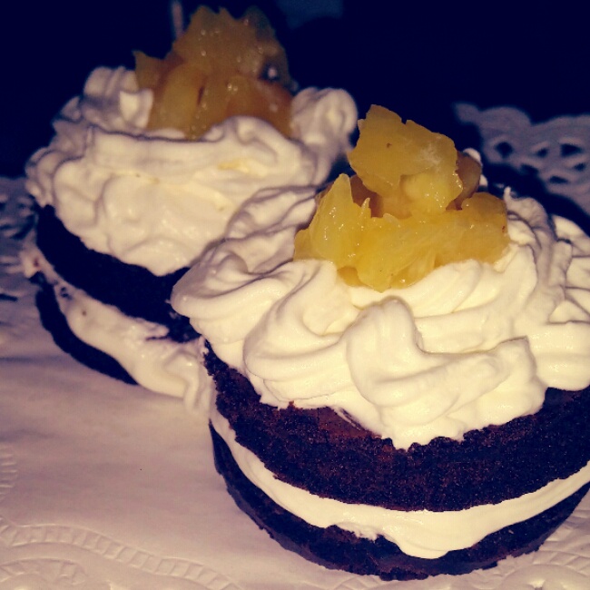 水果巧克力小蛋糕