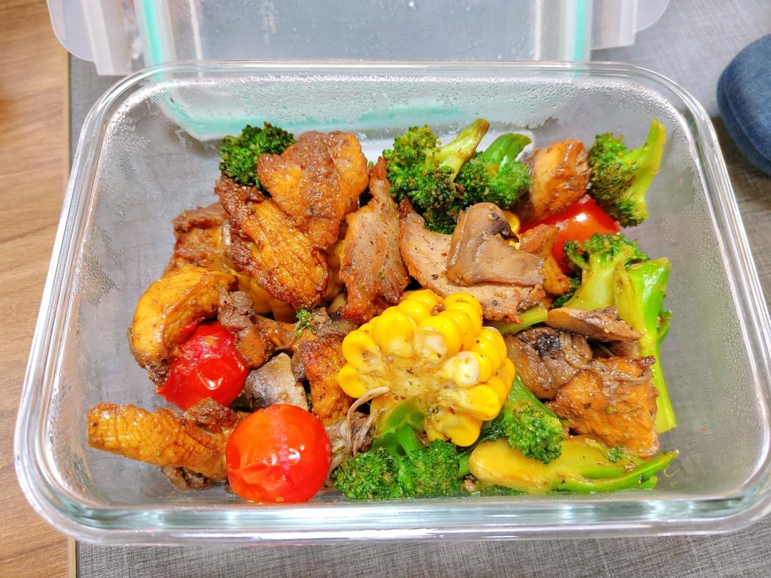 低脂饱腹餐‼️鸡胸肉烤时蔬🔥好吃不怕胖