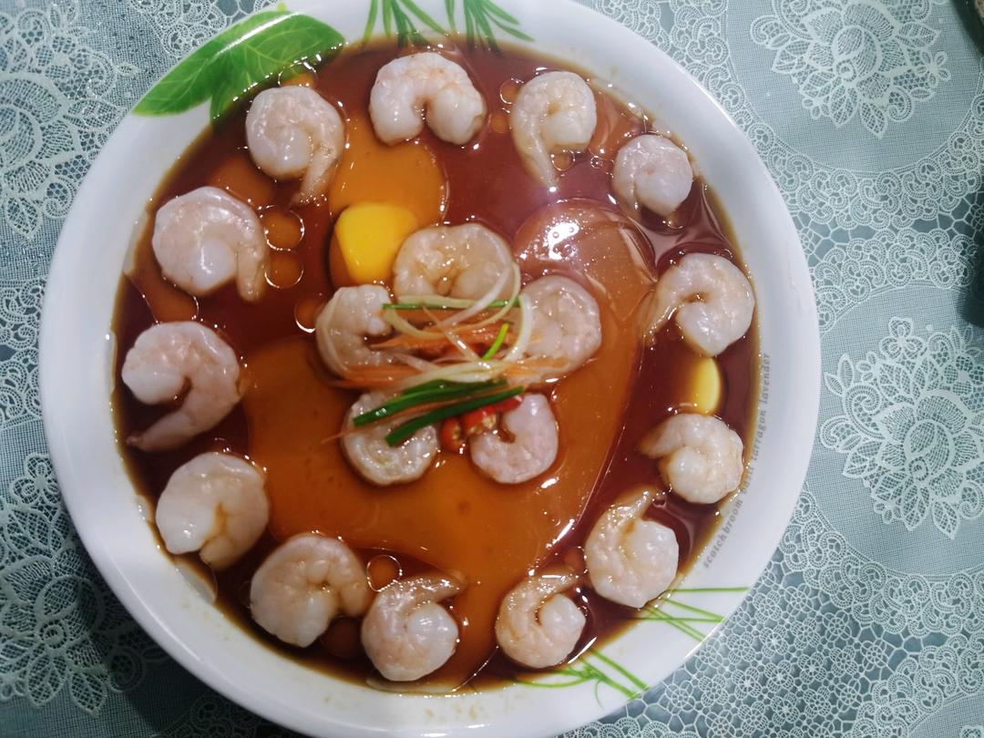 🌸年夜菜（蒸蒸日上）虾仁玉子豆腐蒸蛋🍮