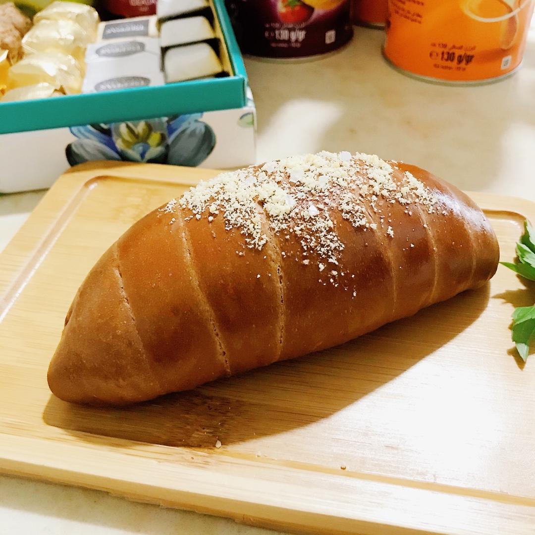 浓郁拉丝的可可芝士盐面包