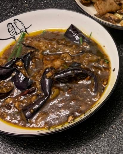 红烧肉沫茄子