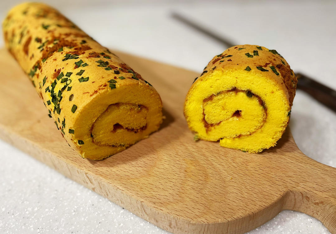 香葱肉松肥蛋糕卷～