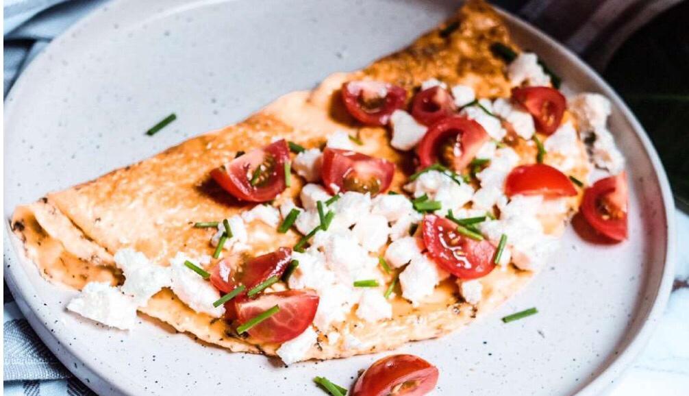 番茄菲达蛋饼tomato feta omelette的做法