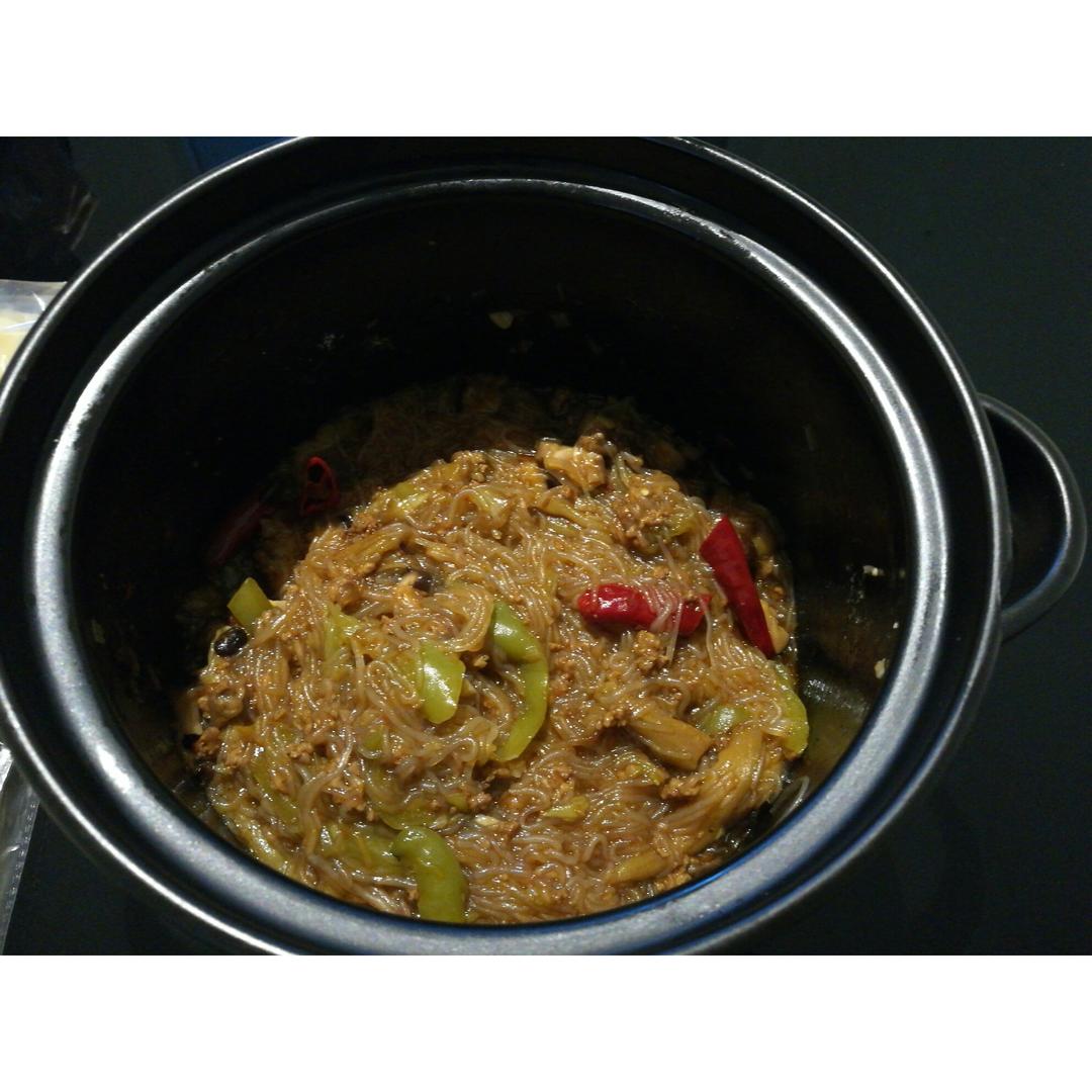 肉末茄子粉丝煲