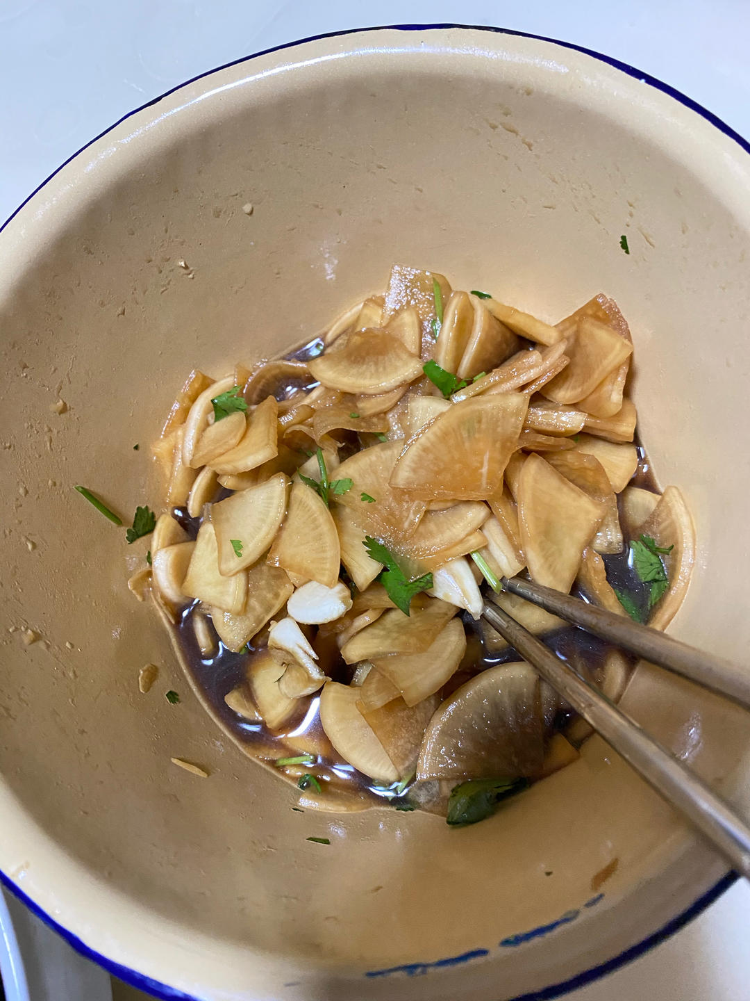 嘎嘣脆酸辣萝卜片丨早餐店招牌小菜