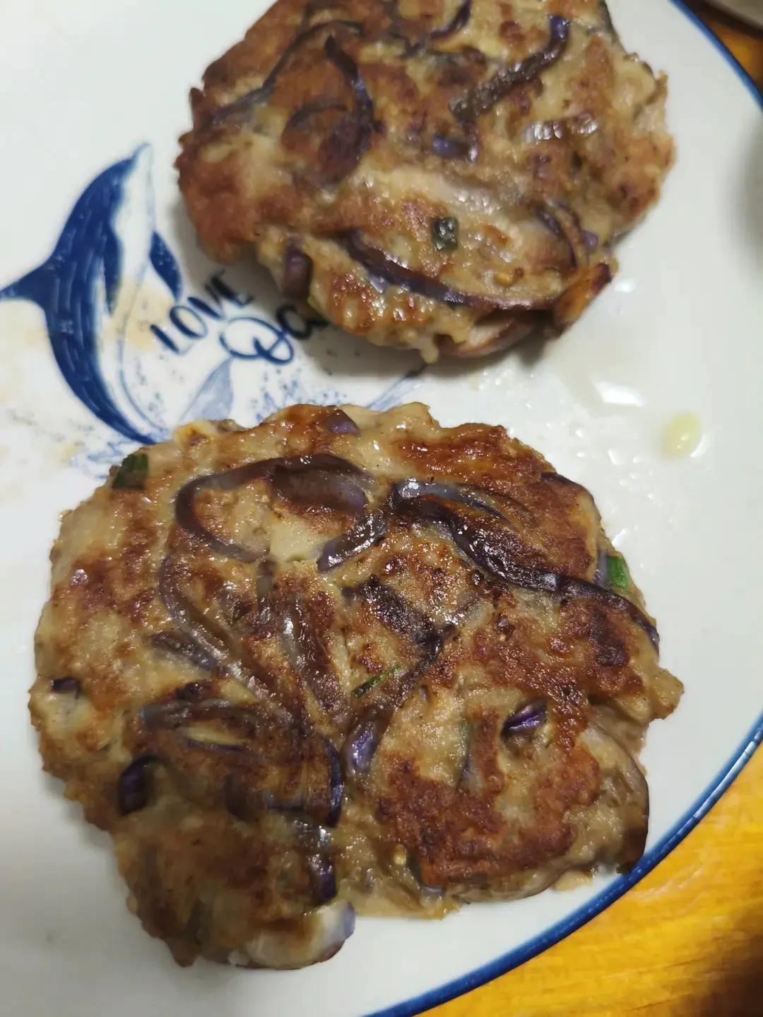 茄子肉末饼