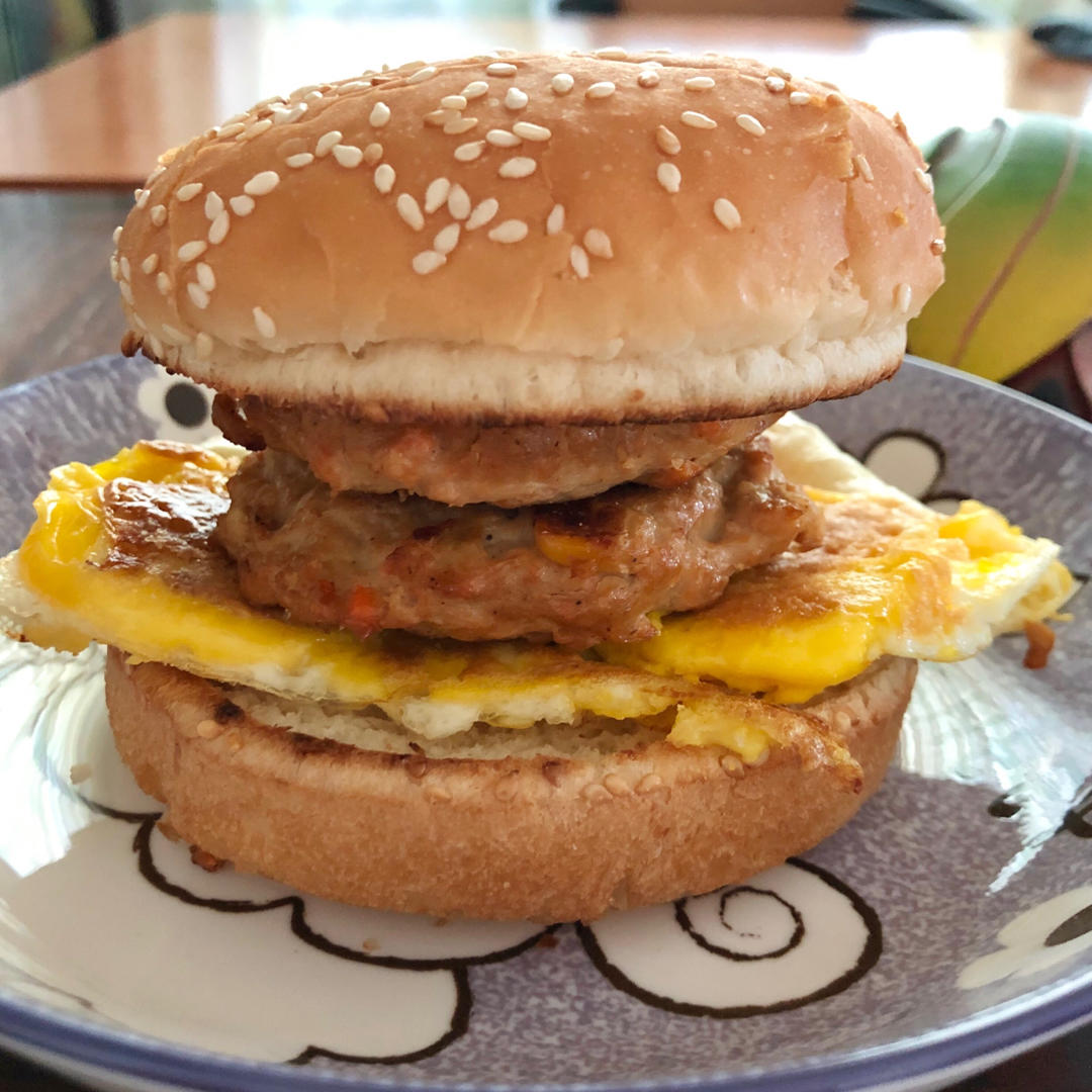 鸡肉蔬菜饼 冷冻汉堡🍔肉饼  无油无糖无面粉淀粉