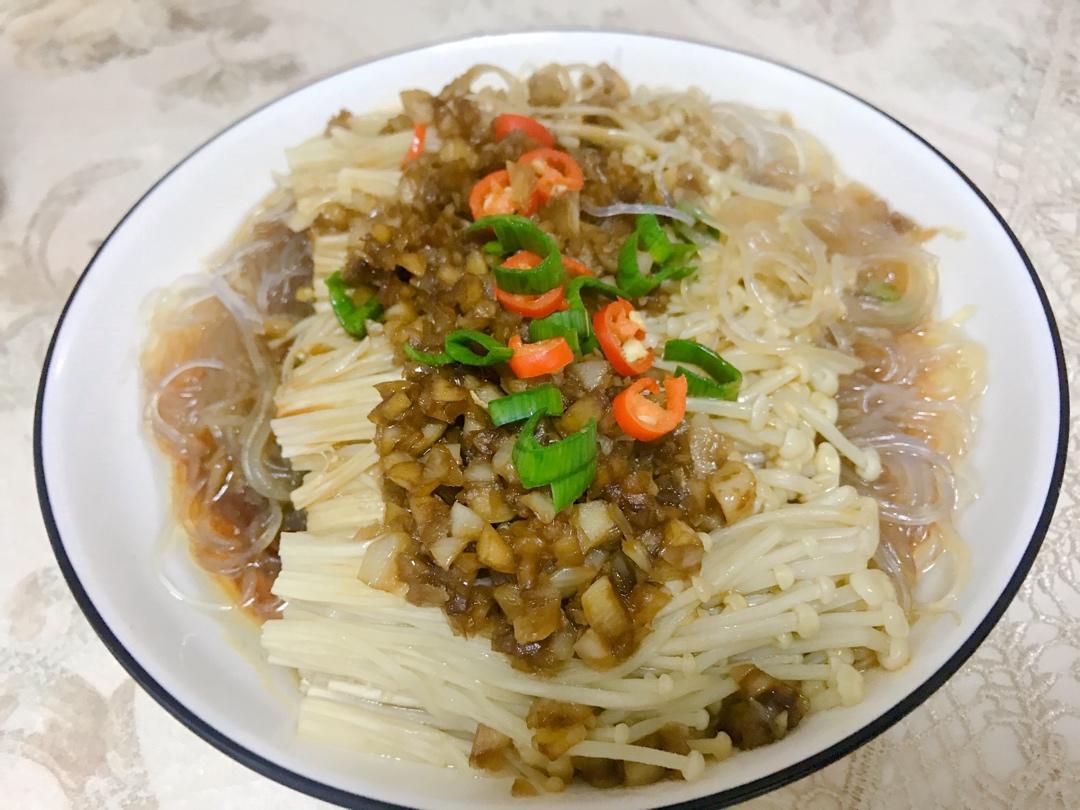 蒜蓉蒸金针菇