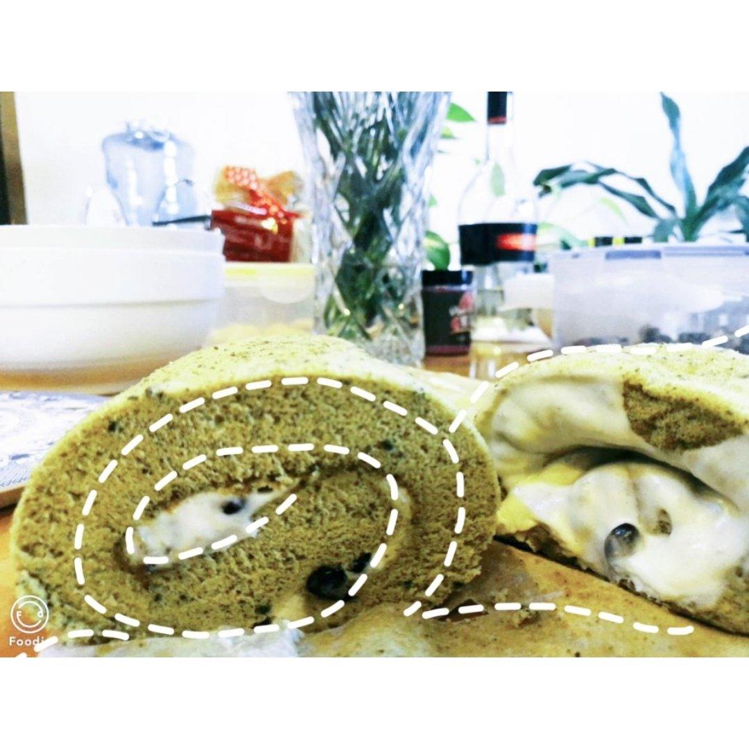 抹茶红豆蛋糕卷