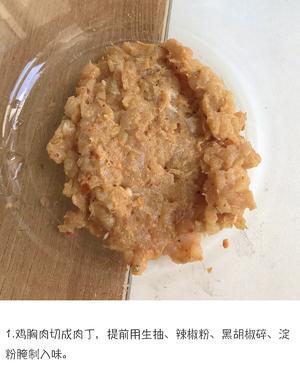 孜然卷心菜鸡肉饼的做法 步骤1