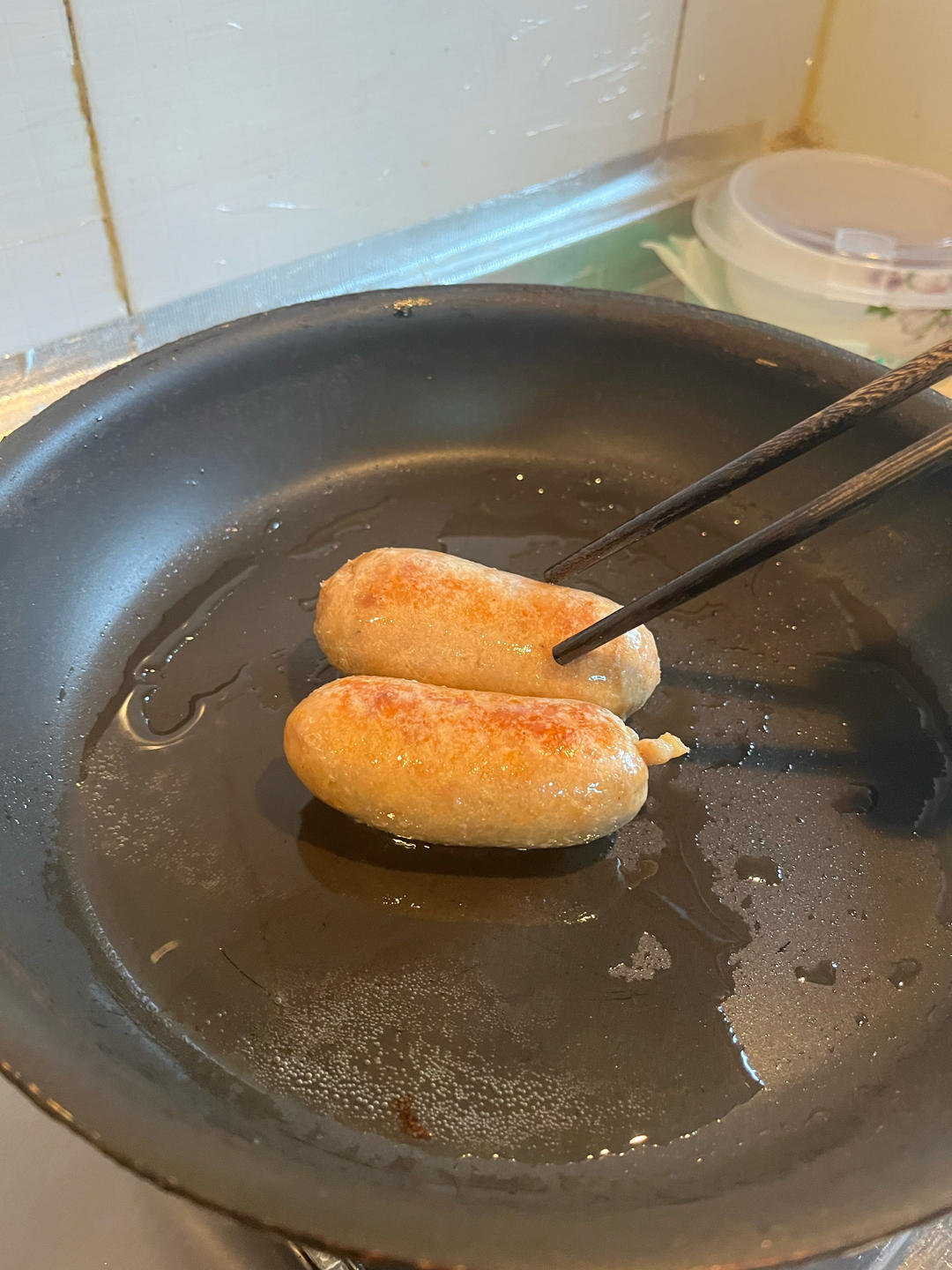 火山石烤肠(自制脆皮肠)