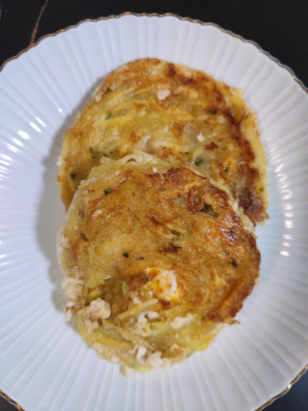 大爱土豆萝卜低脂营养新吃法-鸟巢鸡蛋饼