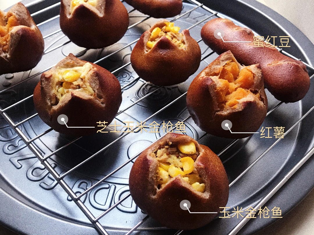 芝士咖喱火腿土豆碱水球