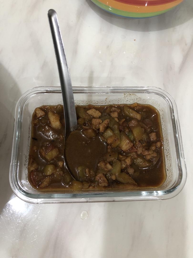 茄子肉丁打卤面