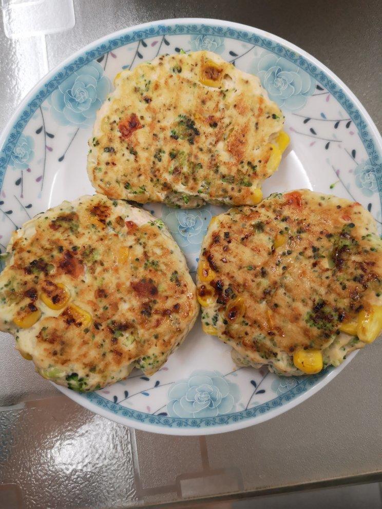 低脂低卡减脂餐❗鲜香味美的时蔬鸡肉饼～