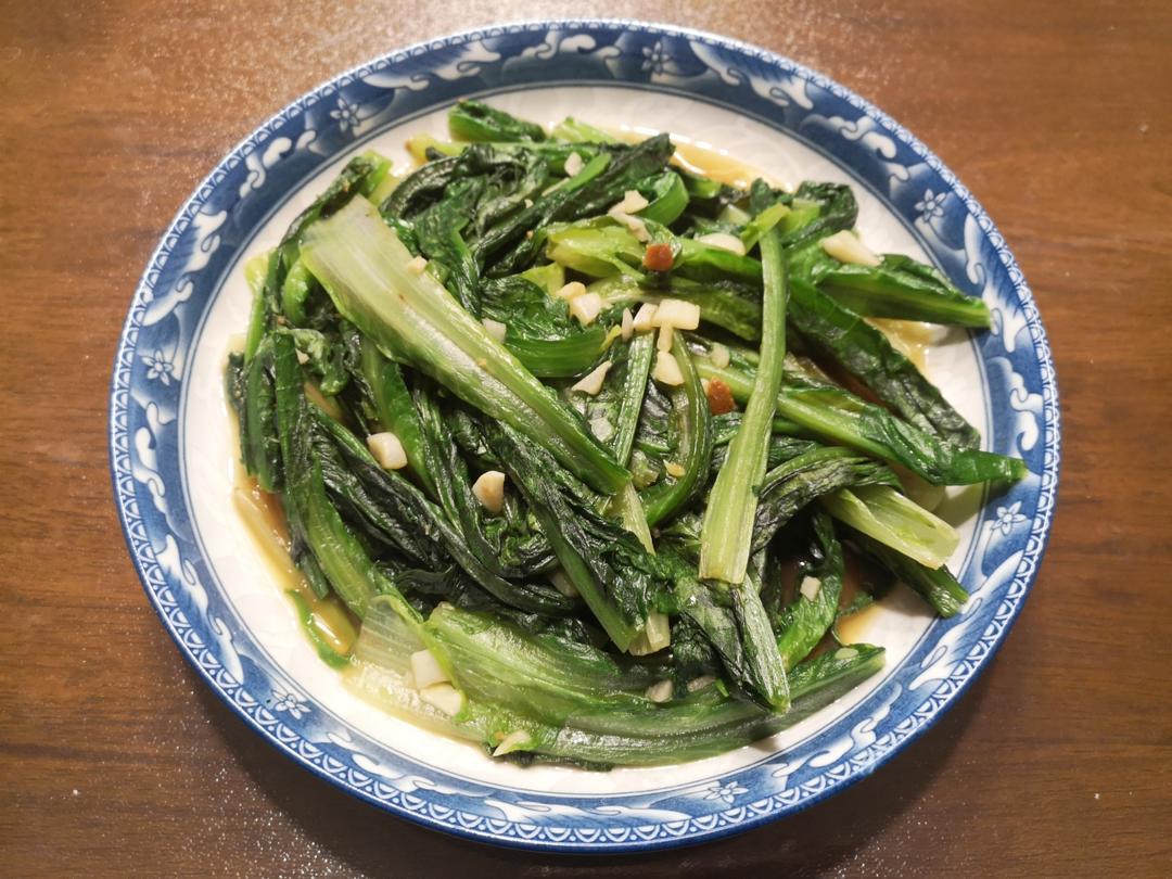 酱炒油麦菜（海天黄豆酱版）
