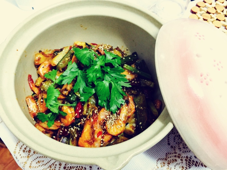 麻辣干锅基围虾（少油版本）