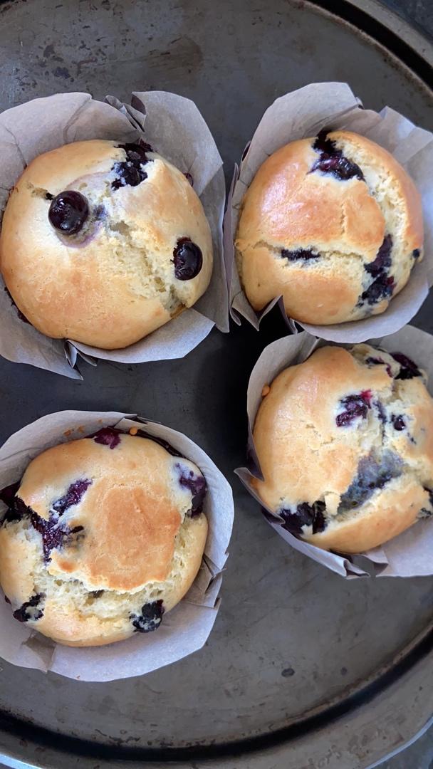 超简单【爆浆蓝莓玛芬蛋糕】