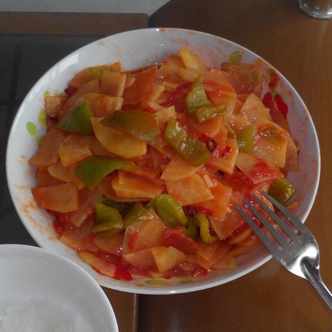 青椒番茄土豆片