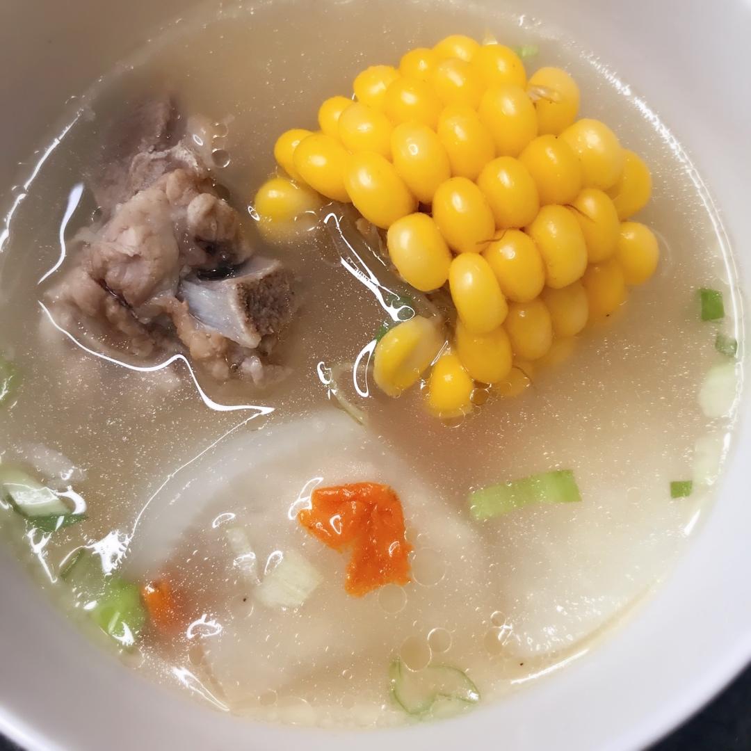 排骨玉米白萝卜汤