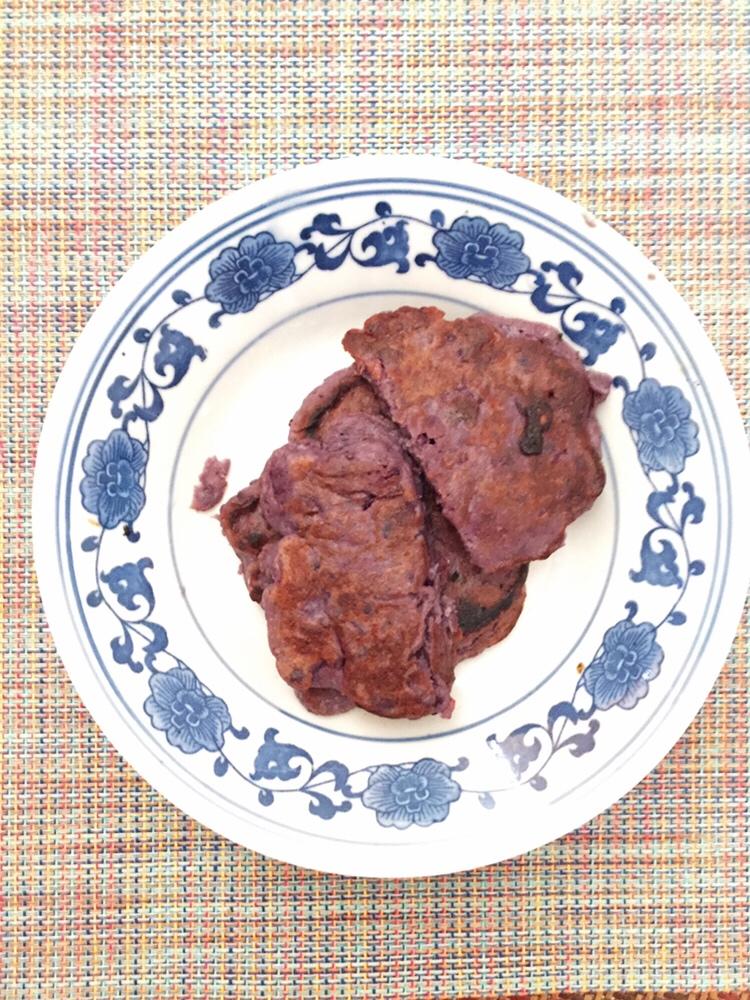 平底锅煎紫薯饼