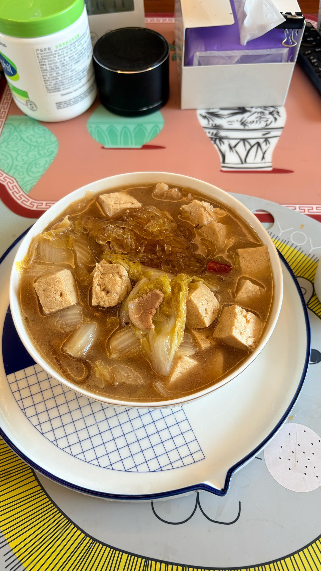 白菜冻豆腐炖粉条