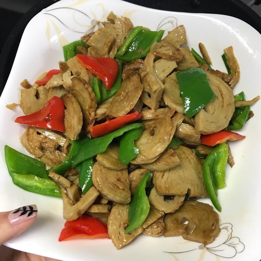青椒炒面筋
