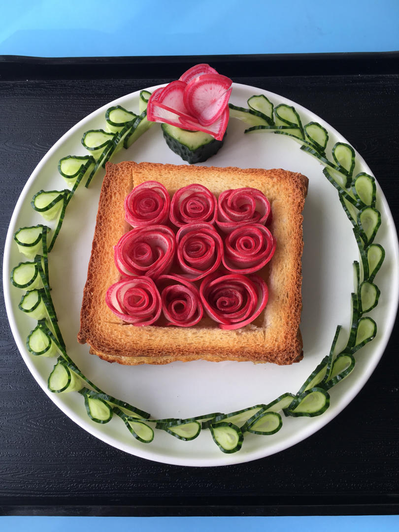 苹果花朵吐司 宝宝辅食食谱