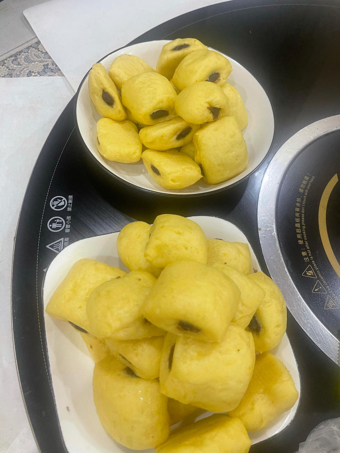 南瓜豆沙拇指小馒头