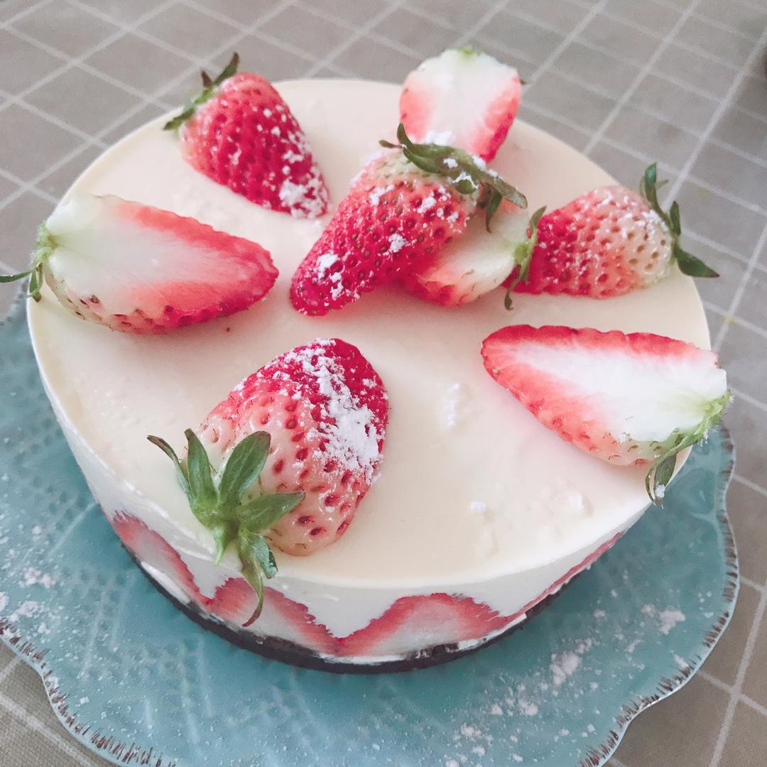 手机用户3778_l153做的奥利奥草莓酸奶慕斯蛋糕(6寸)