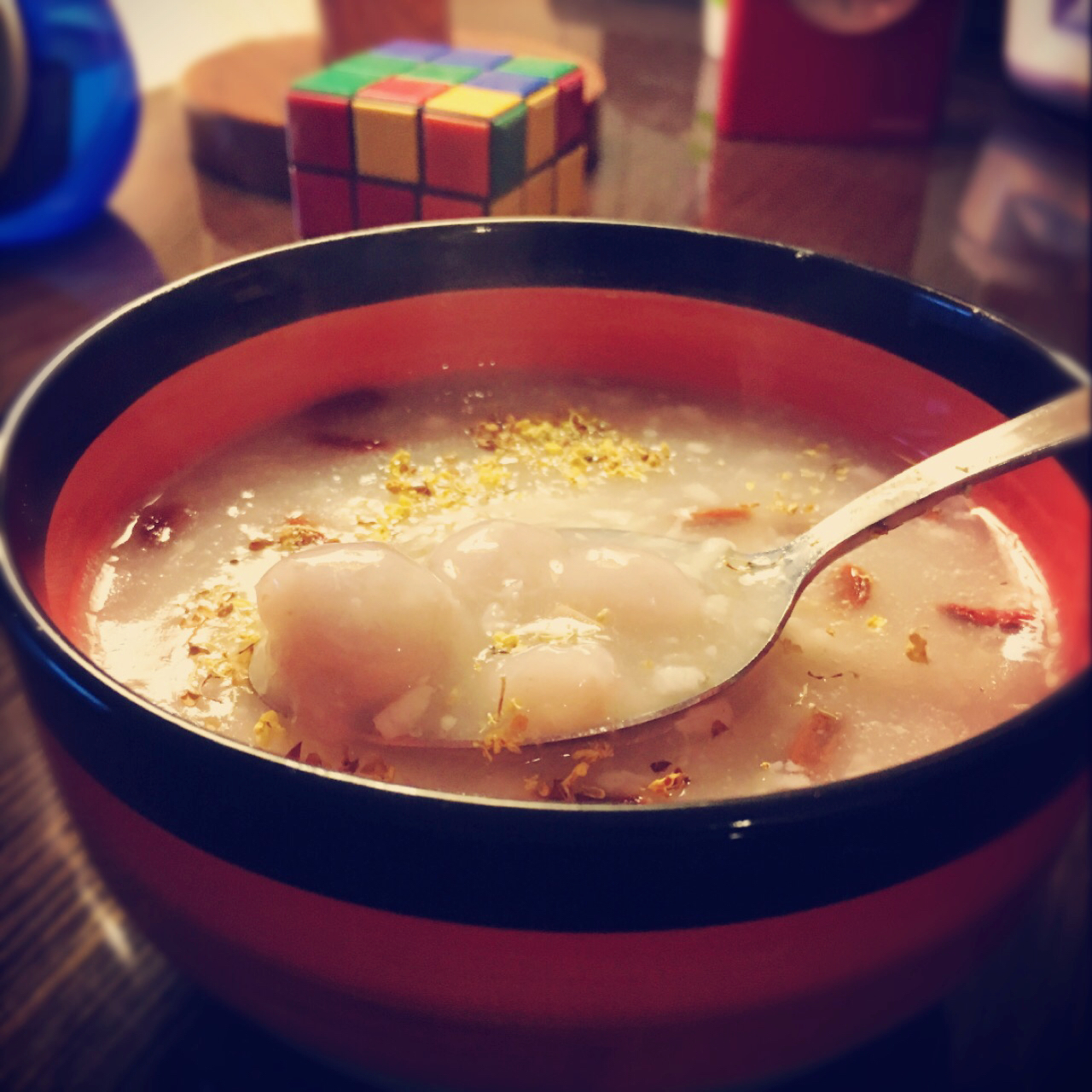 豆沙桂花小圆子