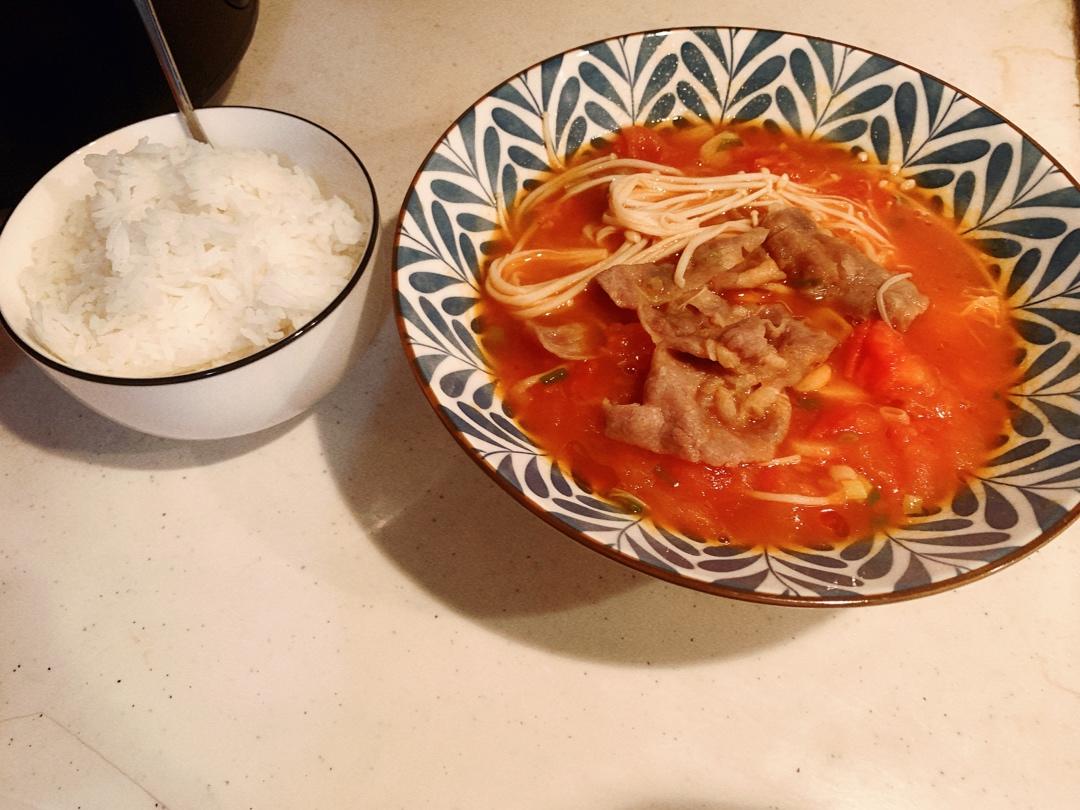 番茄肥牛金针菇