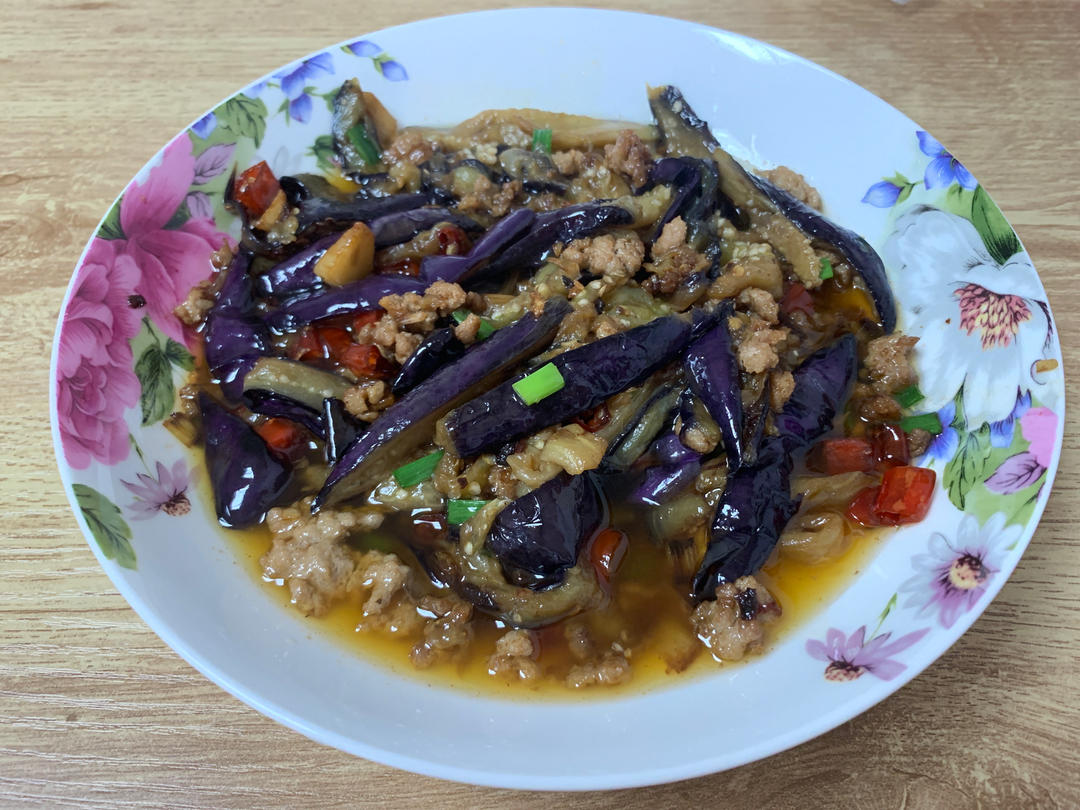 红烧肉沫茄子