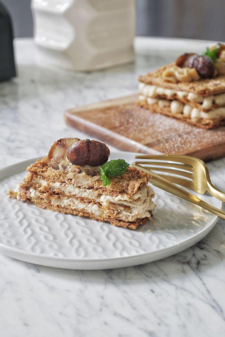 栗子奶油拿破仑Mille feuilles aux Marrons