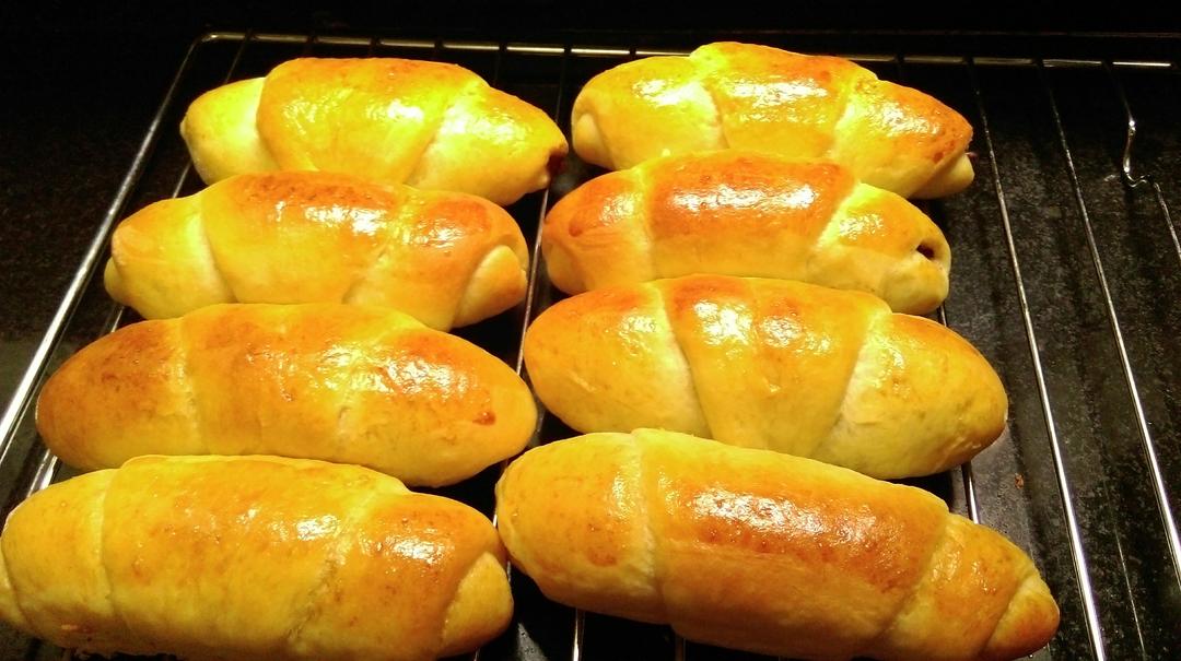 手工蜜豆面包卷