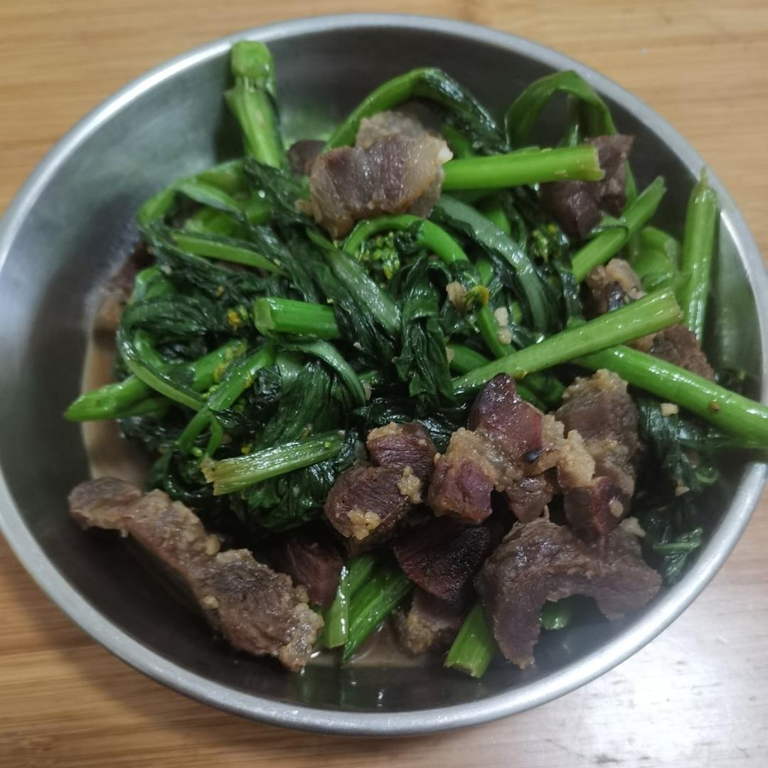 广式腊肠炒菜心