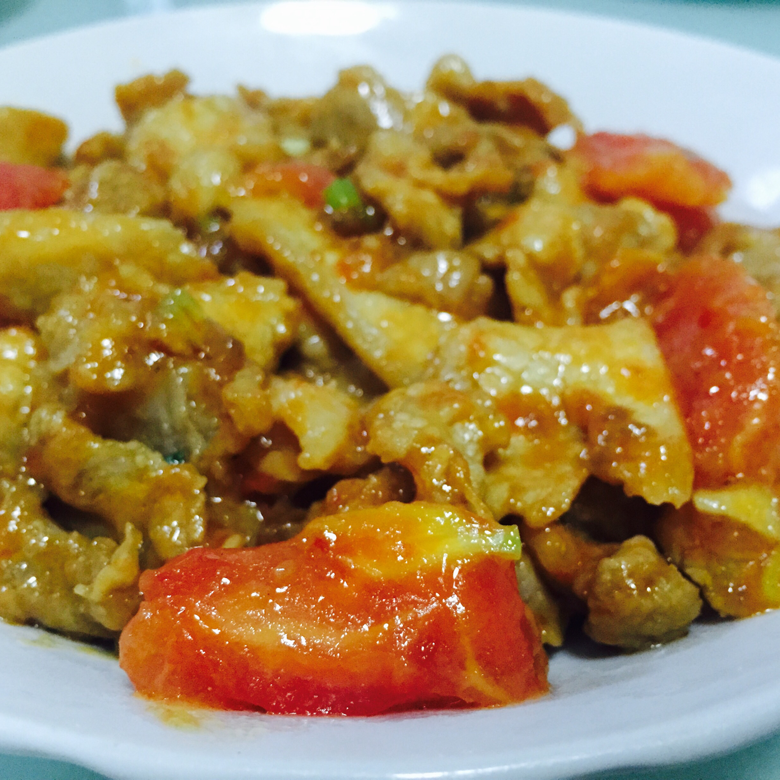 西红柿炒肉片