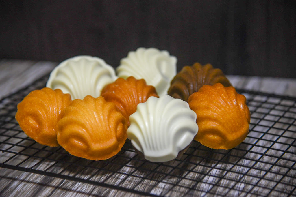 一次做多种口味 原味/巧克力/红茶/红丝绒/抹茶玛德琳