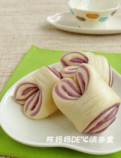 紫薯猪蹄花卷的做法