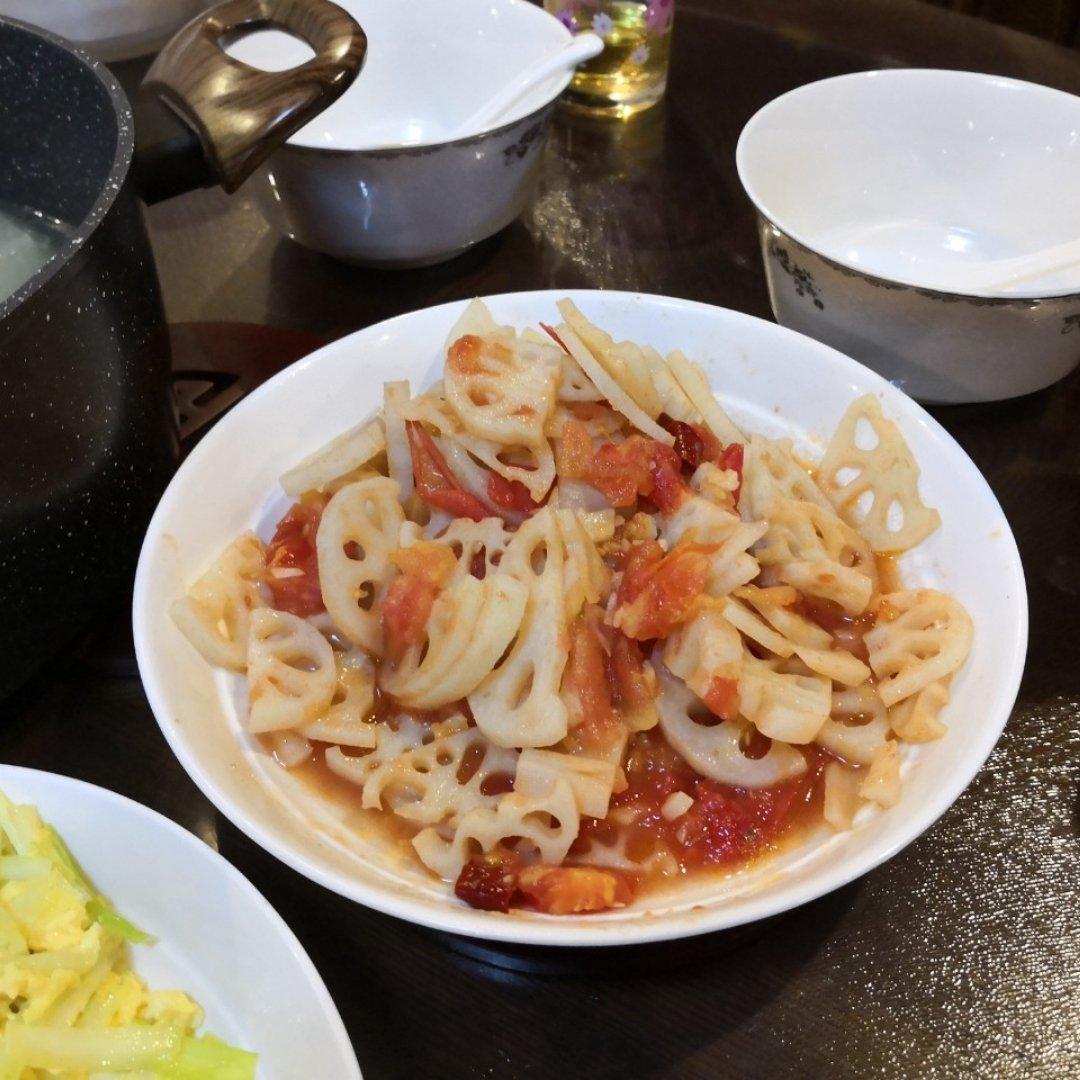 快手家常菜～茄汁藕丁