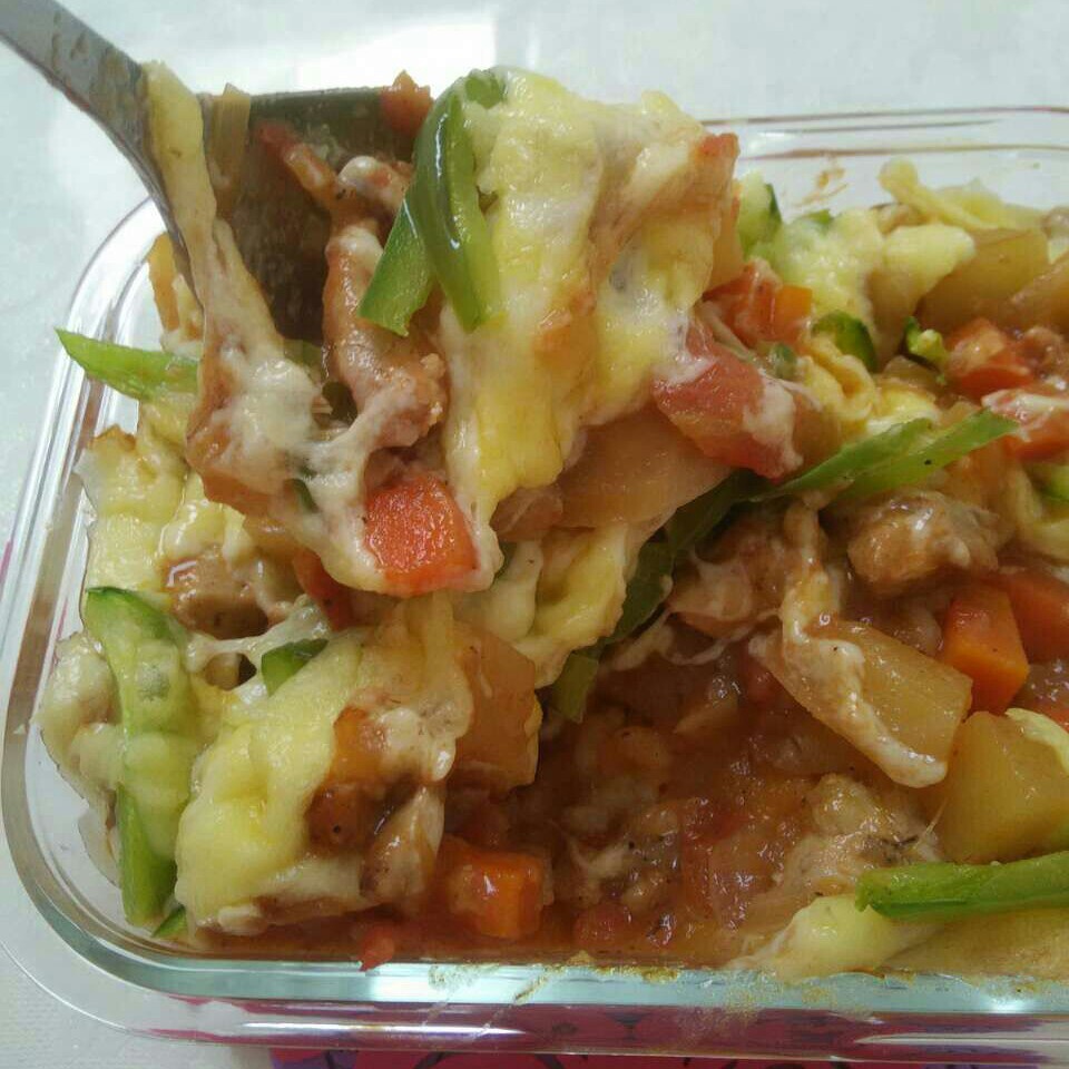 番茄鸡肉浓情焗饭【两人份】