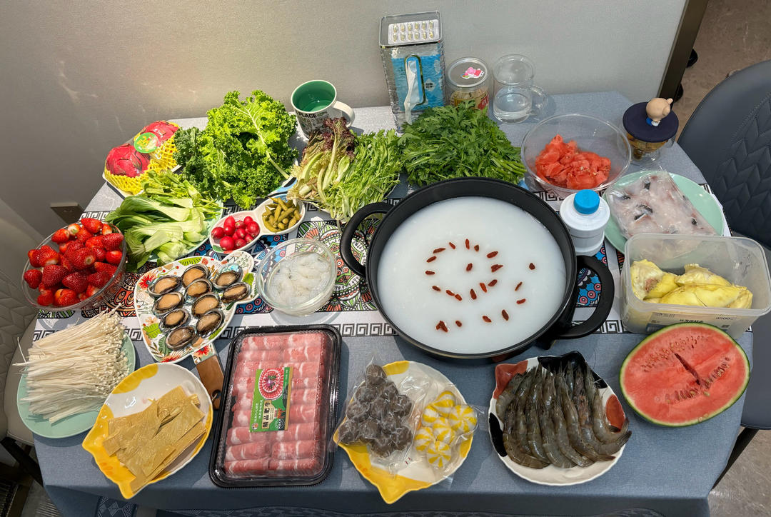 自制粥底火锅🍲
