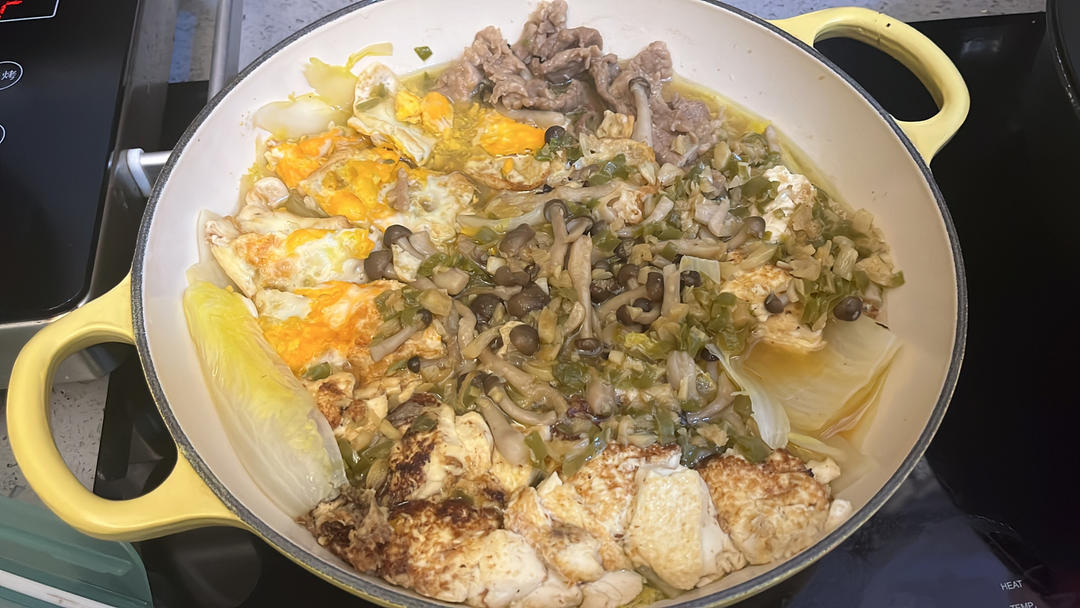 味好美寿喜麻辣菌菇豆腐煲【全能锅底料理】