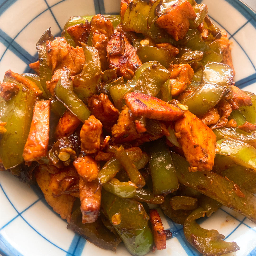 #家常菜# 米饭杀手尖椒肉丝（鸡丝）