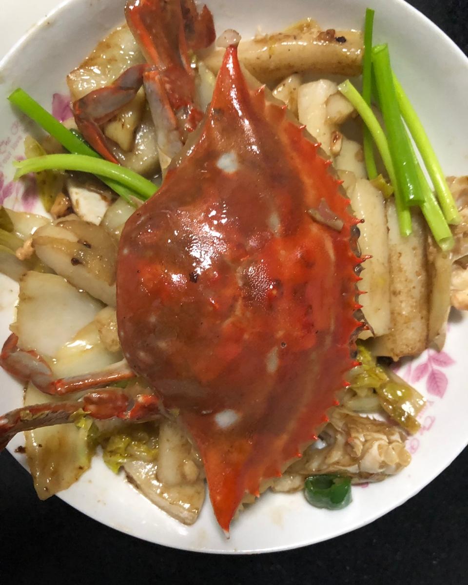 梭子蟹炒年糕