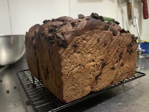 雪山奥利奥巧克力吐司面包可可控必做甘纳许酱高颜值脏脏包耐高温可可豆的做法 步骤16