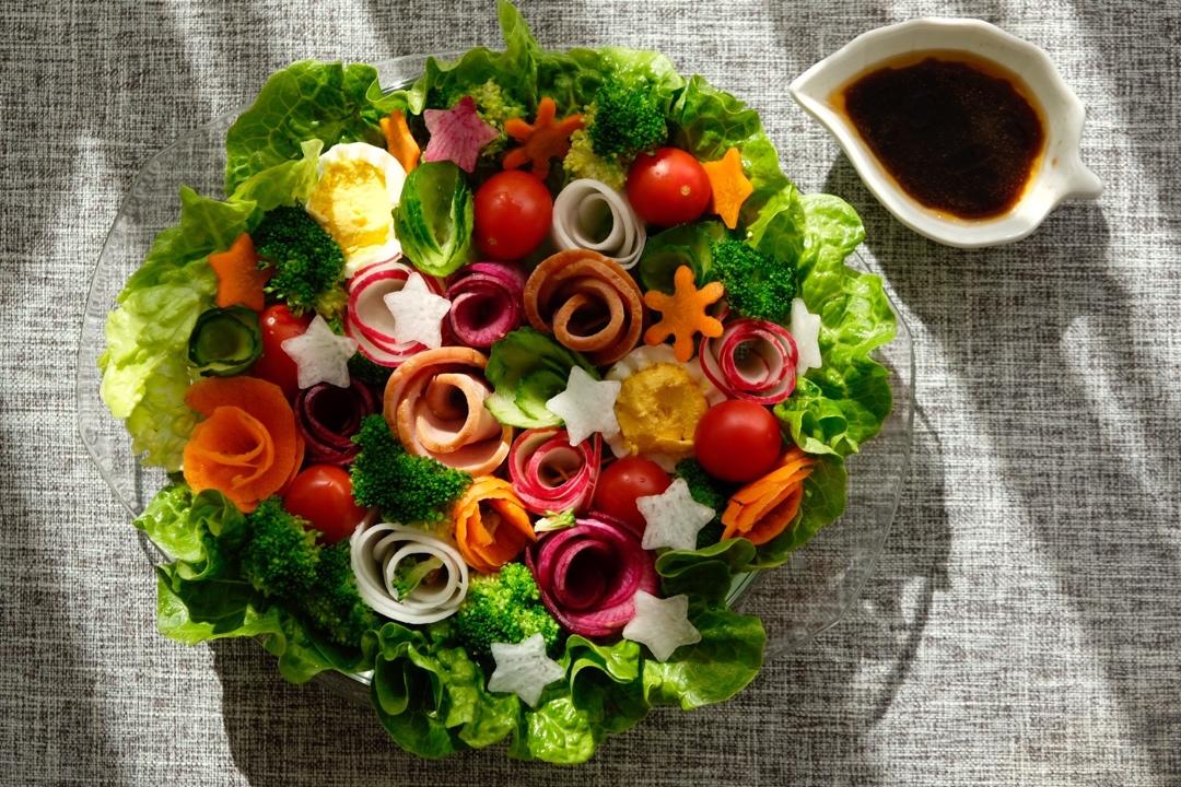 🌸花开富贵∣时蔬玫瑰花朵沙拉🌸