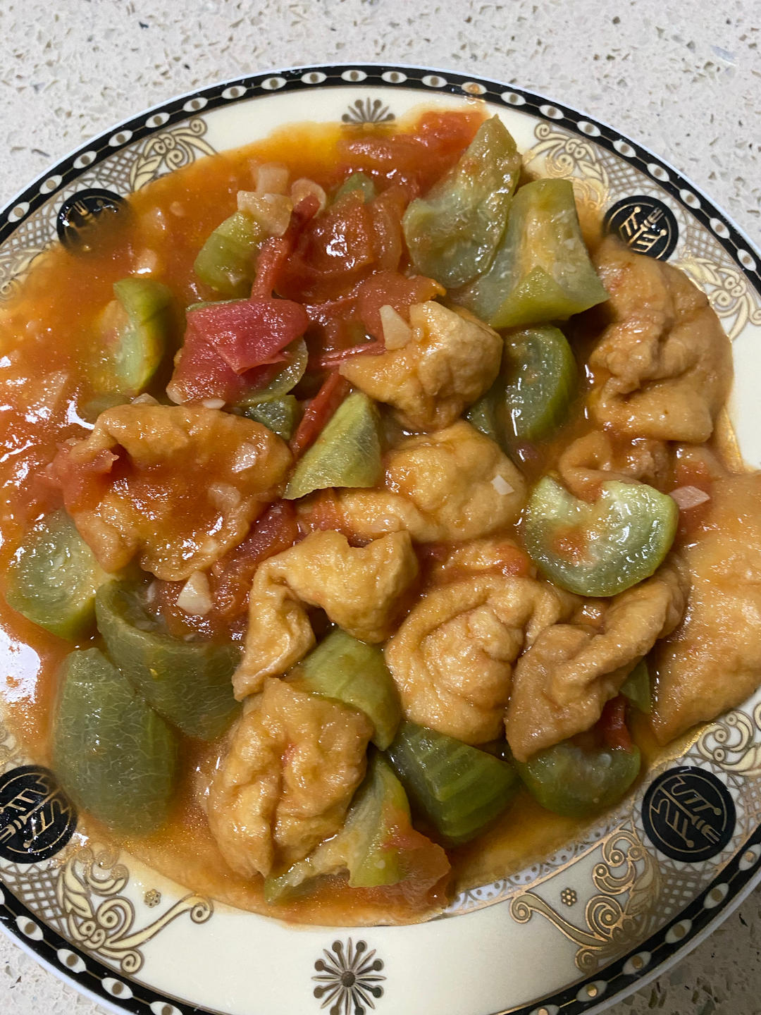 番茄炒丝瓜