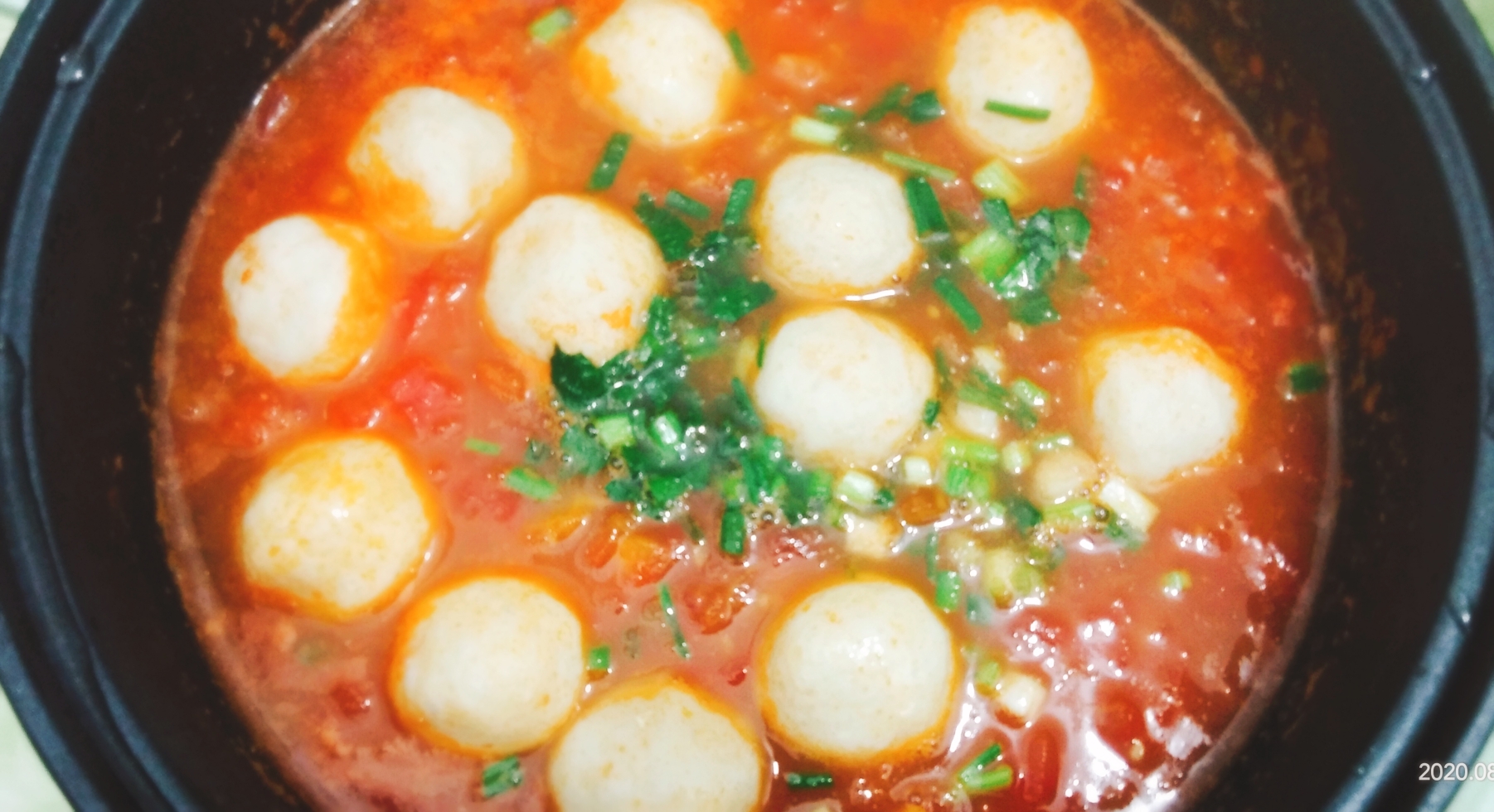 番茄鱼丸汤的做法