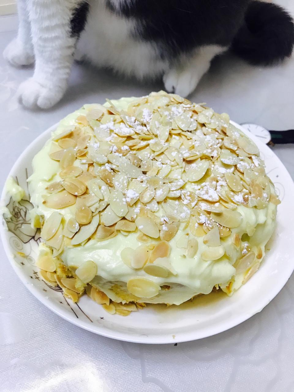 爆浆海盐奶盖蛋糕(加高戚风蛋糕）